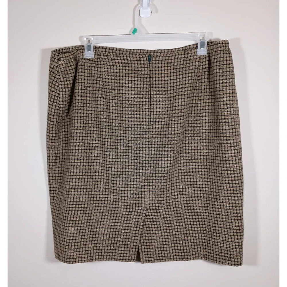 Vintage Maggie McNaughton Plaid Tweed Skirt Blazer Suit Womens Plus Size 20W